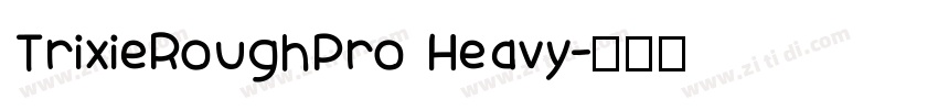 TrixieRoughPro Heavy字体转换